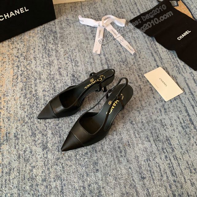 Chanel女鞋 香奈兒2020Cruise新款 小香單鞋 Chanel羊皮高跟涼鞋  naq1118